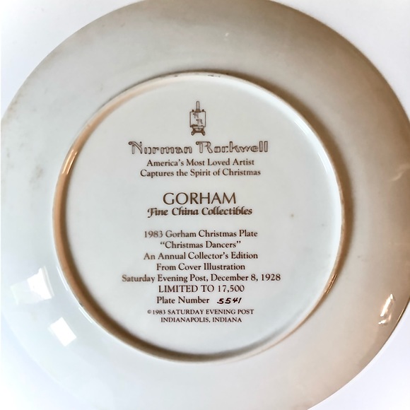Norman Rockwell 1983 Gotham Christmas Plate “Christmas Dancers” - Picture 2 of 2